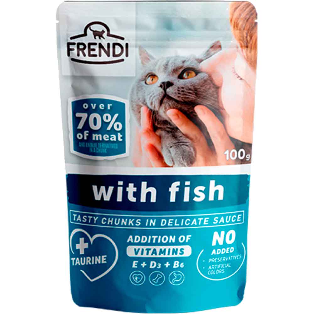 Frendi Kedi Konservesi Balıklı Soslu 100 Gr